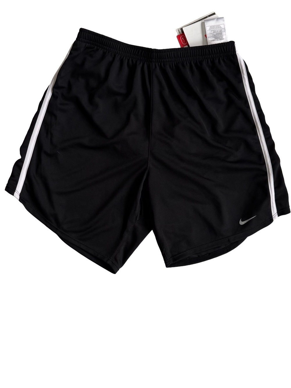 NikeFIT Men’s Black Dri-Fit Athletic Shorts with White Side Panels